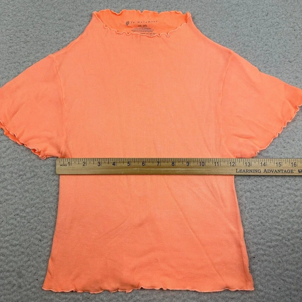 Free People Movement Madeline Funnel‎ Baby Top Womens XS/S Peach Orange